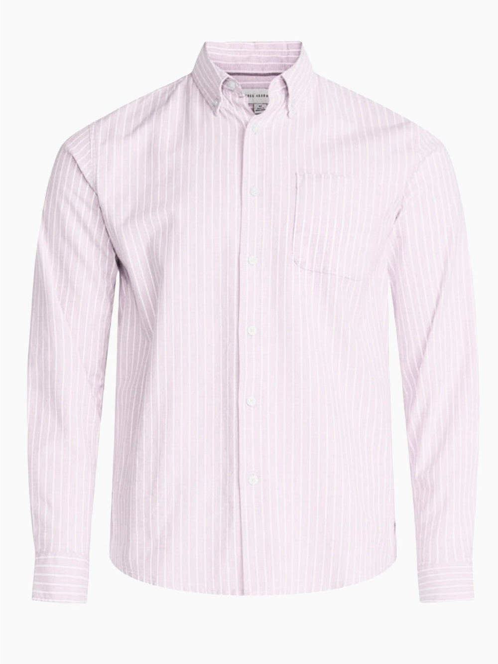 Free Assembly Cotton Stretch Button Down Oxford Shirt Pink Pinstripe Mens NWT